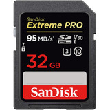 Sandisk Extreme Pro Sdhc Uhs-i 32 Gb, Negro