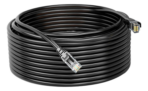 Cable Ethernet Cat6e, Cable De Internet De Pvc Negro 10m