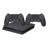 Sony Playstation 4 Slim Hd 1tb Com 2 Controles 1 Jogo 