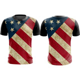 Camiseta Camisa Estados Unidos Estampa Frente Costa 16