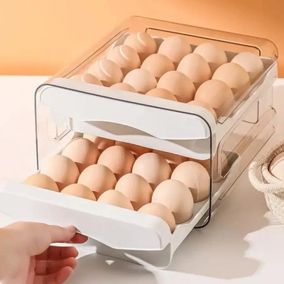 Gaveteiro Para Ovos Duplo Organizador Geladeira Acrílico | Frete grátis
