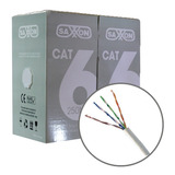 Bobina Cable Saxxon Utp Cca Cat6  Blanco 305m Cctv Redes Int