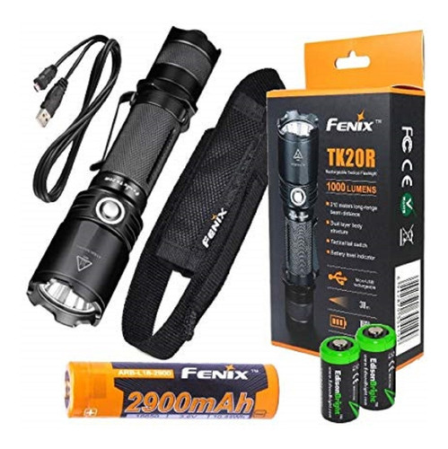 Linterna Led Fenix Tk20r 1000 Lumens Recargable 310mts + Bat