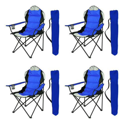 Sillón Director Silla Plegable Camping Reforzado Set X 4 