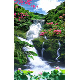 Vinilo Decorativo 60x90cm Cascada Paisaje Color M2