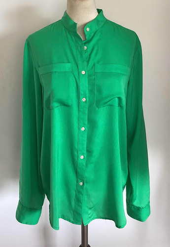 Ralph Lauren. Camisa Verde Manga Larga. Talle M #mfa53