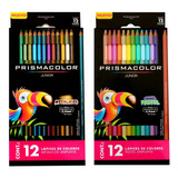 Colores Prismacolor Junior Largos, 12 Pastel + 12 Metálicos