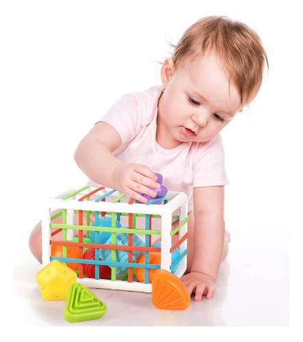 Montessori Motor Skill Sensory Cube Toy 1