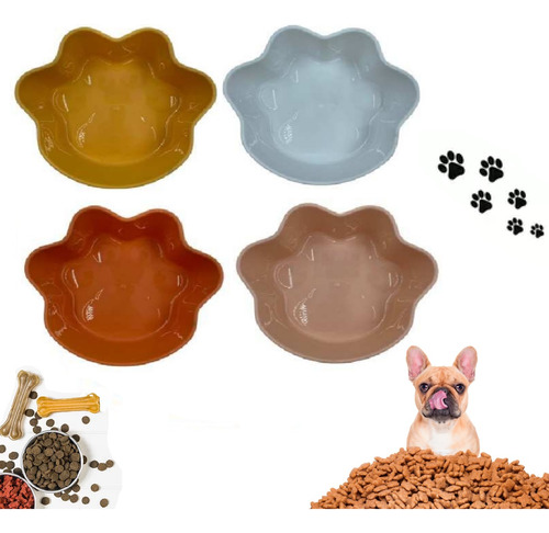 Pote Bowl Comedouro Bebouro Pet Em Forma De Patas