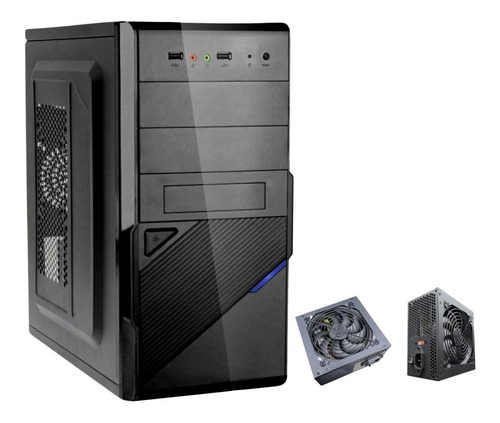 Gabinete C 5827 C Fonte Real 500w Preto Atx Para Computador 