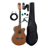 Violão Strinberg Sl200c Mgs Flat Nylon + Kit Capa Luxo Flat