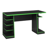 Escrivaninha Gamer Notável Móveis Gamer Nt 2020 Mdp De 1360mm X 750mm X 570mm Preto/verde