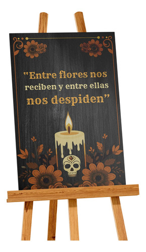 3 Letreros De Mdf Para Día De Muertos 45x30 Cm