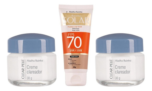 Kit 2 Clareador Facial  Manchas Melasmas + Protetor Solar