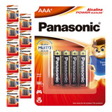 48 Pilhas Alcalinas Aaa 3a Panasonic 12 Cart