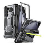 Funda Para Galaxy Z Fold5 Plata Protector De Bisagra Poetic