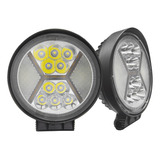 I O L 2 Faro Led Redondo 4 Pulgadas 24 Led Blanco Ambar