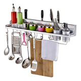 Repisa Organizadores De Cocina Colgar Sarten 10 Gancho 70cm 