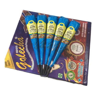 Henna Natural Para Tatuajes (2 Conos) Color Azul | MercadoLibre