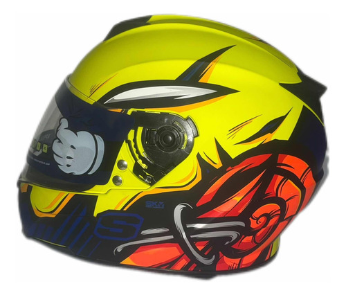 Casco Integral Shaft Sh-502 Mask Color Amarillo