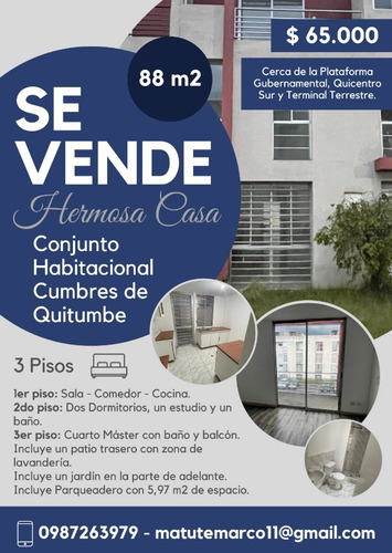 Casa En Venta Cumbres De Quitumbe
