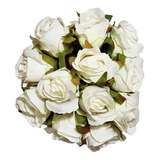 Bouquet X12 Botones De Rosas Artificiales Para Decoracion