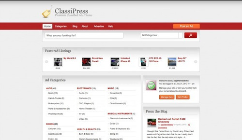 Site Script Classificados Classipress3.3.2 (tema+traducao)