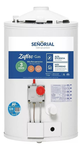 Termotanque Señorial 30 L Gas Zafiro Alta Recup Envio 50km