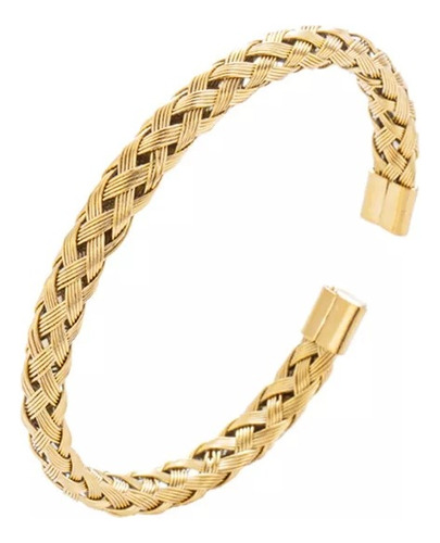 Brazalete Pulsera Laminado En Oro Para Hombre Y Mujer