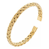 Brazalete Pulsera Laminado En Oro Para Hombre Y Mujer