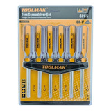 Kit Juego De Destornilladores Torx Estrella 6 Piezas Toolmak