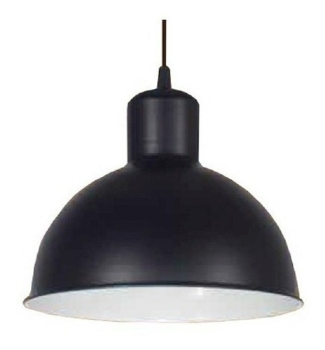 Colgante Vintage Galponera Aluminio Lampara Apto Led Hotsale Color Negro