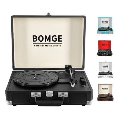Tocadiscos Vintage Portatil Bluetooth Bvsc-550bt Negro Color Blanco | Envío gratis