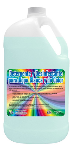 Detergente Para Ropa Blanca Y De Color 4lt Vitraquim Hogar