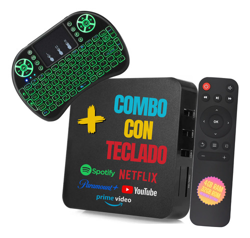 Smart Tv Box Tvbox Convertidor A Smart 4gb 32gb Wifi Youtube