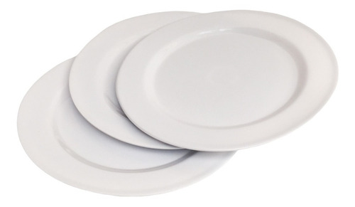 Plato Playo Melamina Blanco 25cm Comedores Eventos X3uni