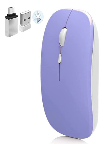 Ratón Inalámbrico Morado, Ratón Bluetooth Recargable