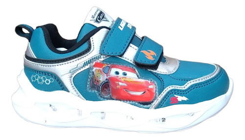 Zapatilla Footy Cars Disney Original Luz Led Caminar Abrojo