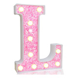 Letras De Marquesina Led, Letras Rosadas Brillantes Pur...