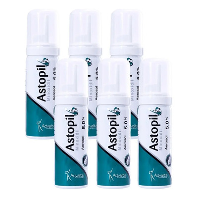 Astopil Minoxidil 5% Espuma Para Cabello Y Barba - 6pack 15g | Meses sin interés