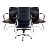 1 Cadeira Presidente + 2 Fixas Com Design Charles Eames