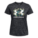 Polera Manga Corta Twst Flower Mujer Negro Under Armour