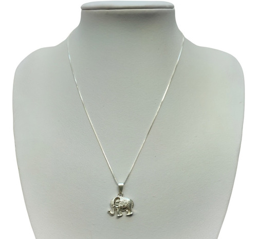 Conjunto Dije Elefante Cadena Veneciana 40 45 50 Plata 925