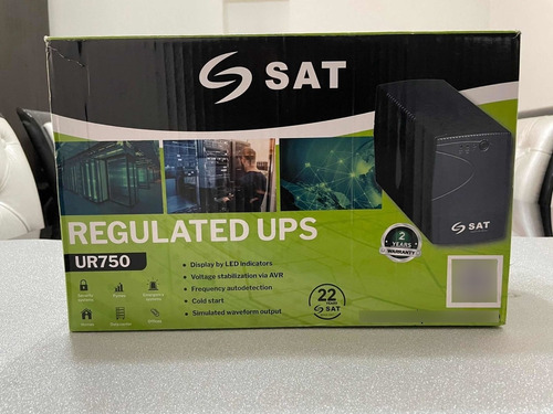 Ups Regulada Sat Ur750 750va 120v - Negro