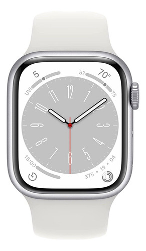 Apple Watch 8 41mm Prata Bateria 100% Garantia S8 + Brinde