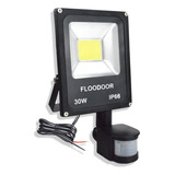 Floodoor Luz Led Con Sensor De Movimiento De 30 W Para Exter