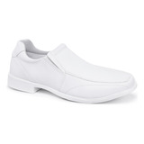 Sapato Masculino Branco Ultra Confort Área Da Saúde Elástico