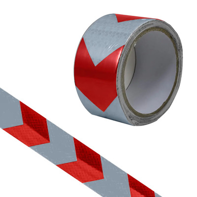 Rollo Cinta Reflectante De Seguridad Flecha 5mx5cm Trailer Rojo\u002Fblanco Flecha | MercadoLibre