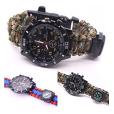 Paracord Reloj De Supervivencia Pulsera Flint Fire Starter B