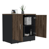 Cajonera Home Office 2 Puertas Rta Coñac Wengue